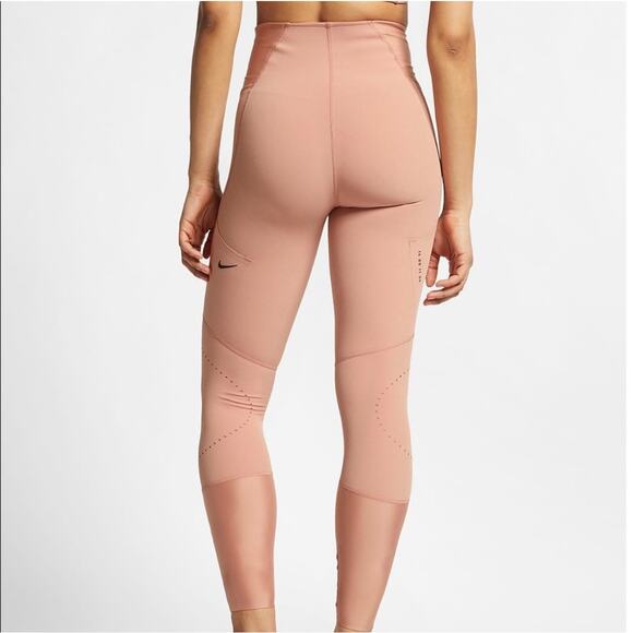 Nike High Waisted Power Pocket Lux Tight Fit Leggings Blush XXL - Picture 2 of 14